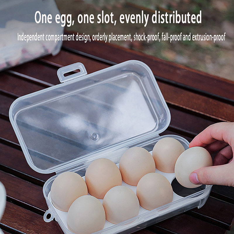 Camping Cooking Rack - 3/4/8 Grids Egg Holder Container For