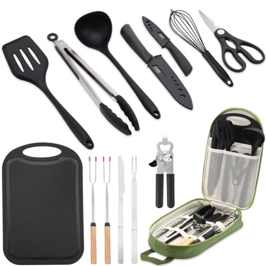 Camping Cooking Essentials - Camping Essentials Cookware Cooking Utensils Set