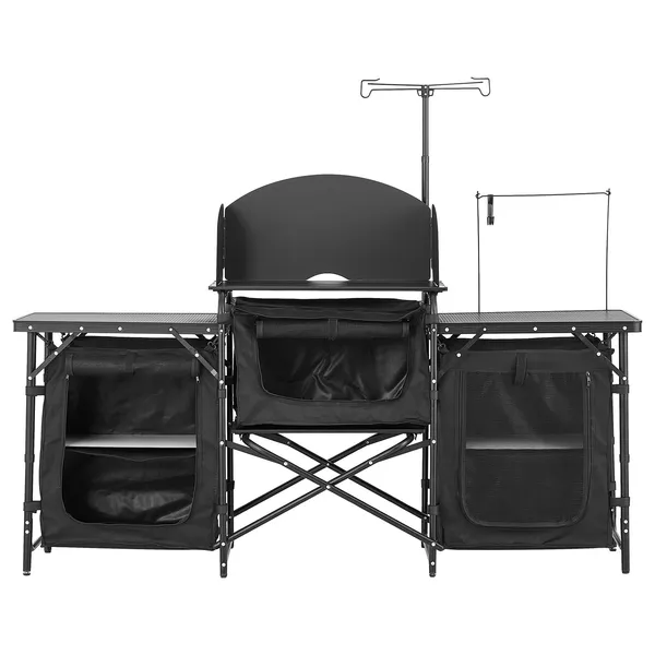 Camping Cooking Table With Windshield - Camping Kitchen Table Portable Outdoor Cook