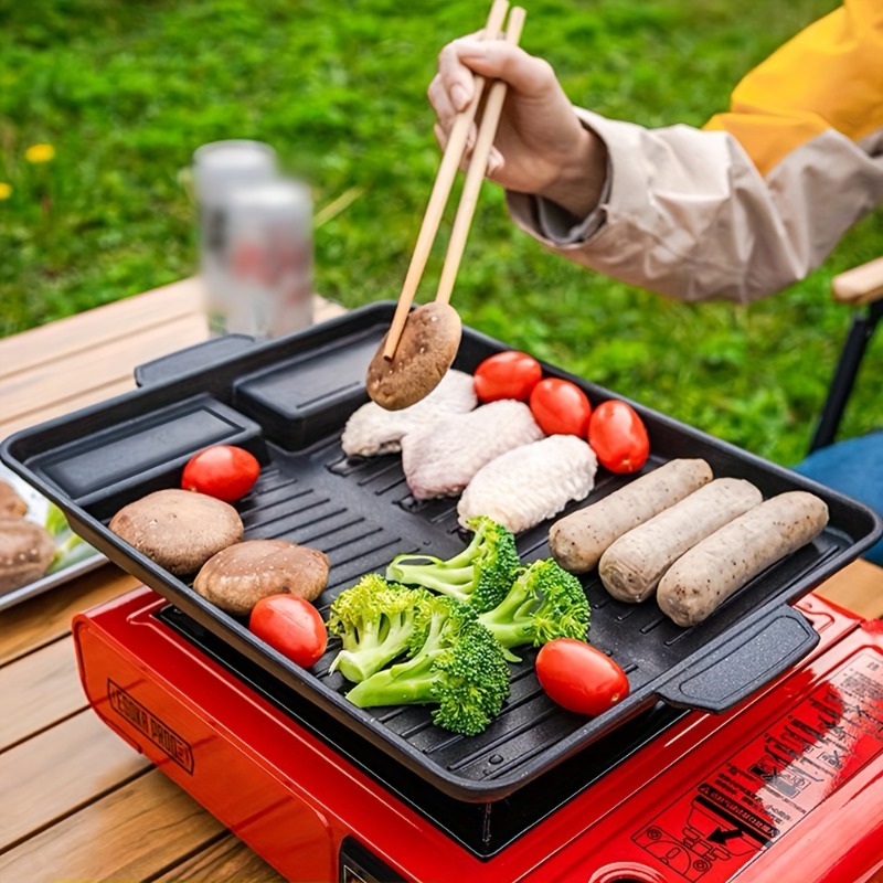 Camping Cooking Plate - 1 Piece Outdoor Square Nonstick Maifan