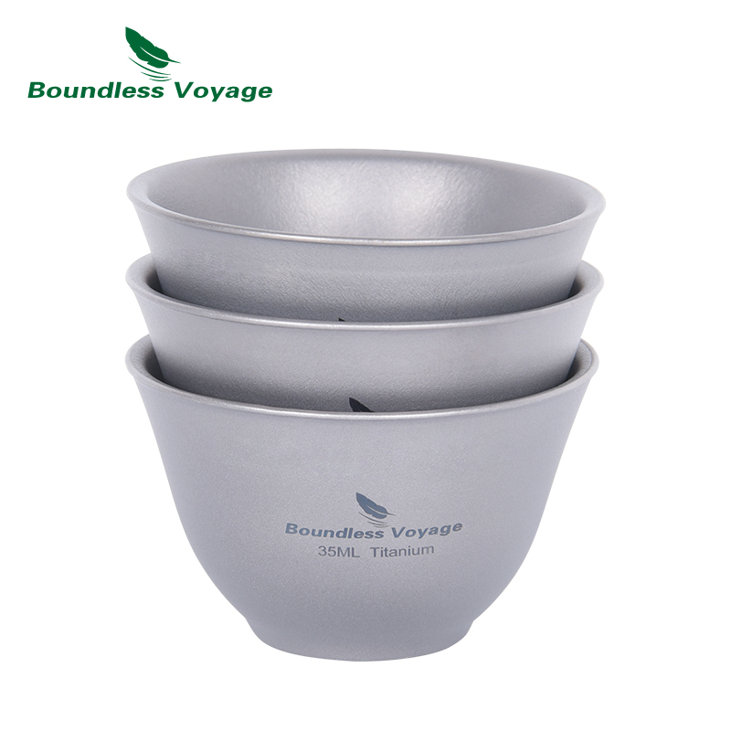 Camping Cooking Mug - Boundless Voyage Titanium Tea Cup 35ml