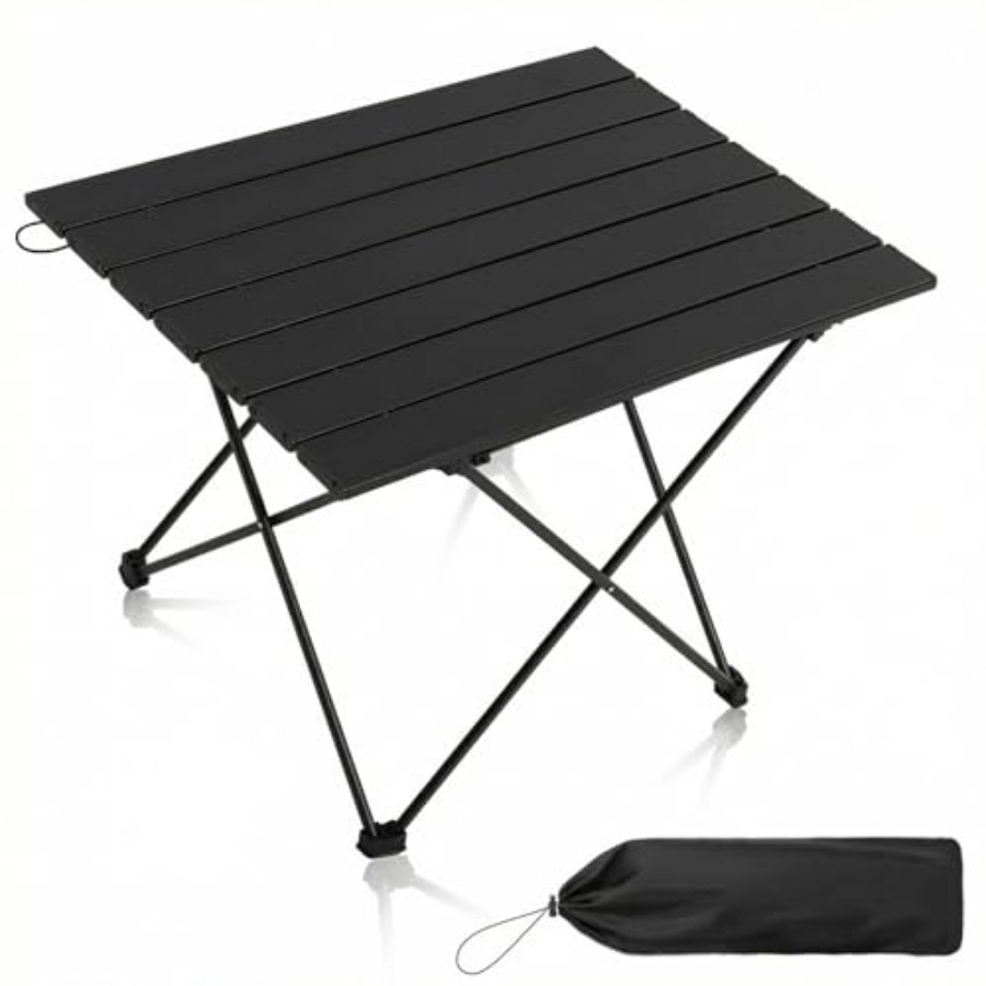 Camping Cooking Table With Windshield - Ultralight Folding Camping Table, Compact, Portable
