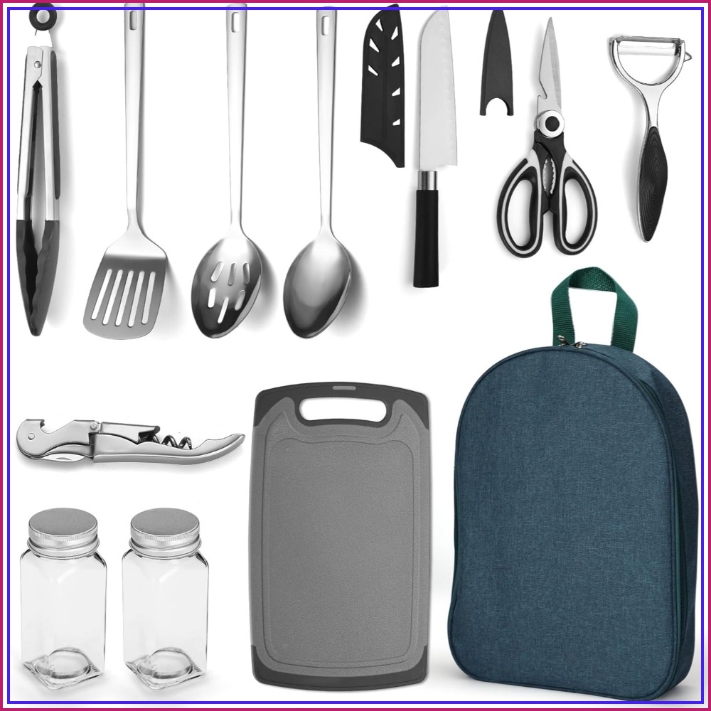 Camping Cooking Grill - Camping Cooking Utensil Set 10 Piece,