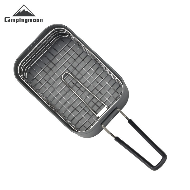 Camping Cooking Plate - CAMPINGMOON S-1218 Outdoor Camping Folding Stainless