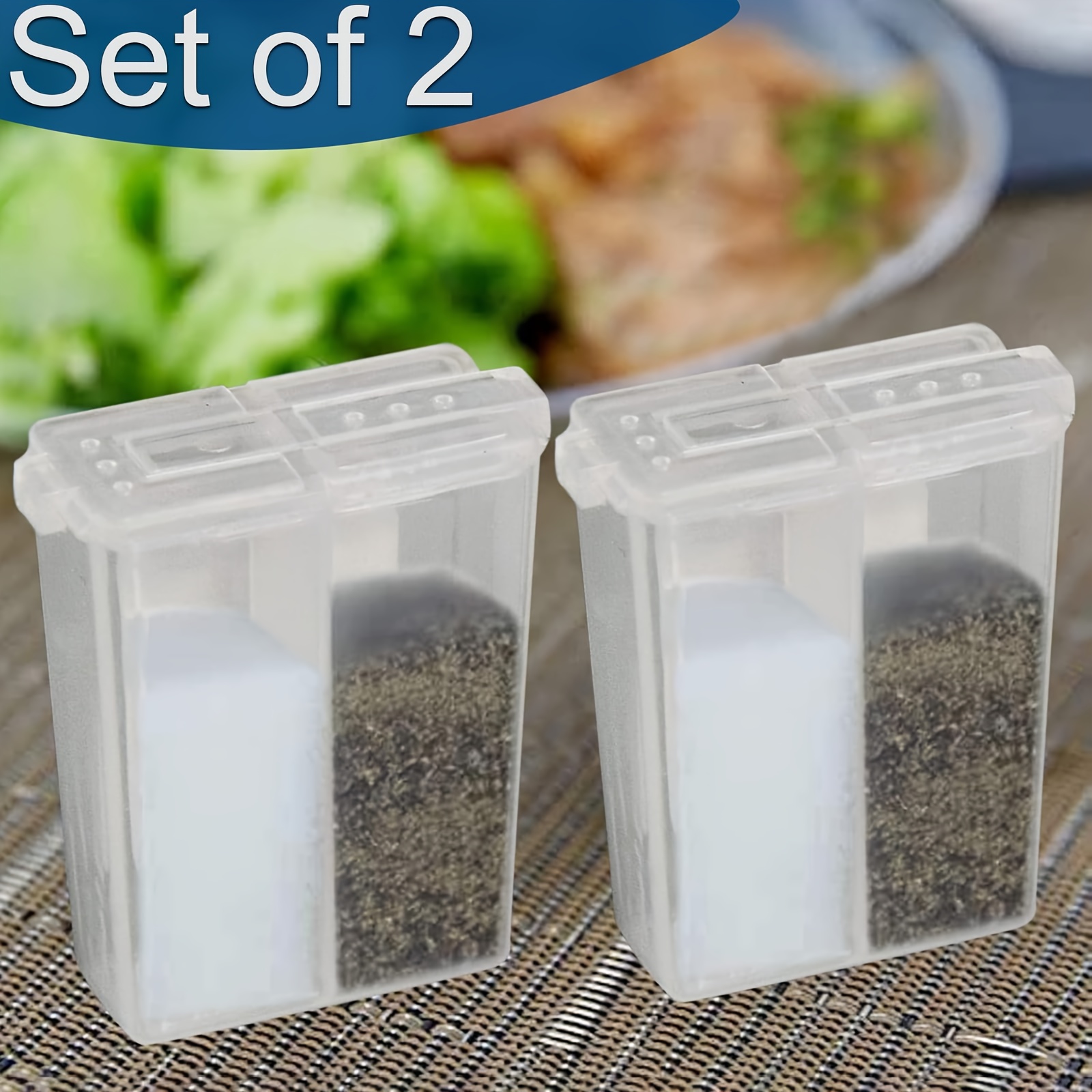 Camping Cooking Area - Mini Seasoning Bottles with Two Compartments