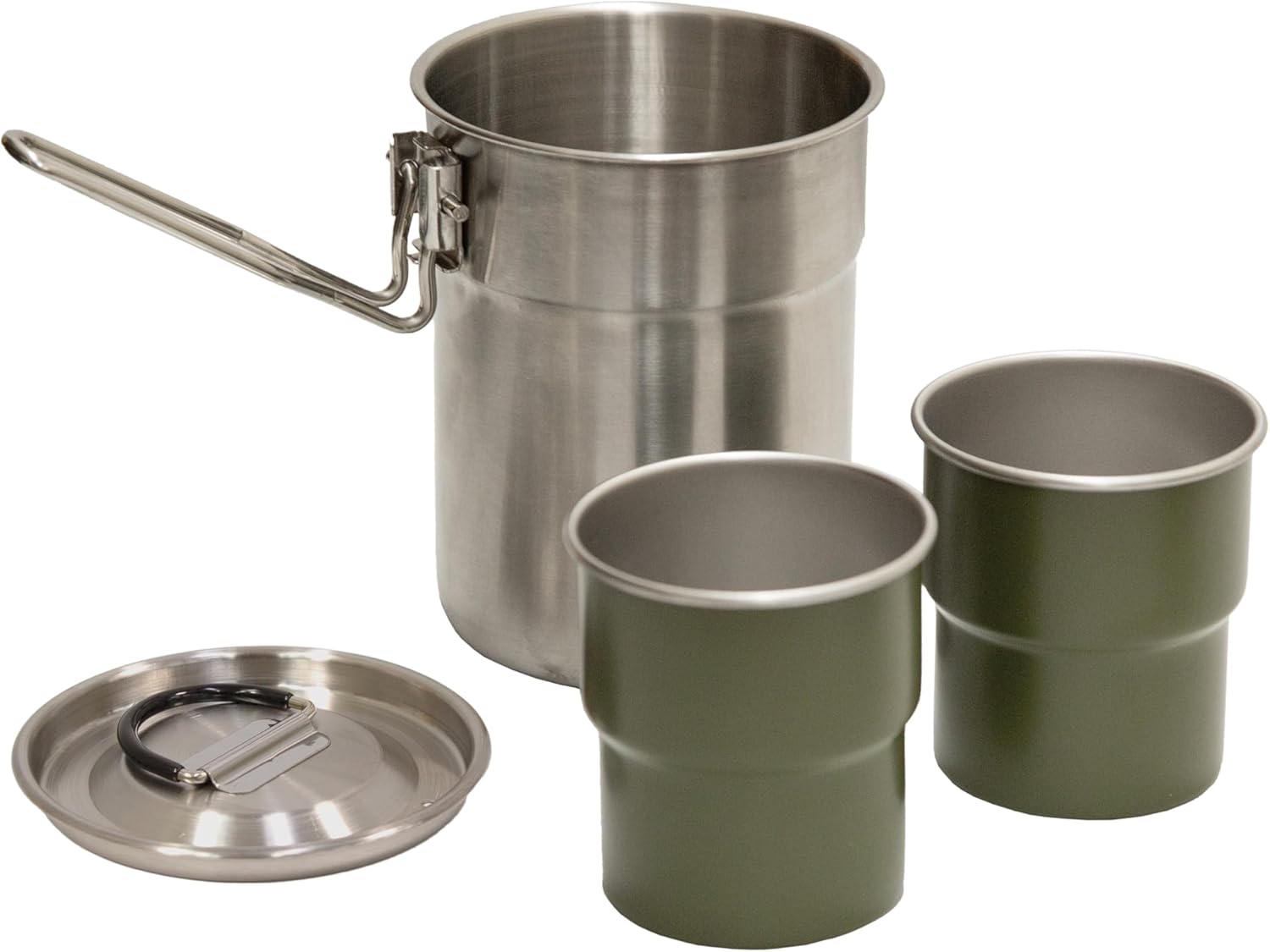 Nesting Camping Cooking Set - Stainless Steel Camping Cookware Set, 5-Piece