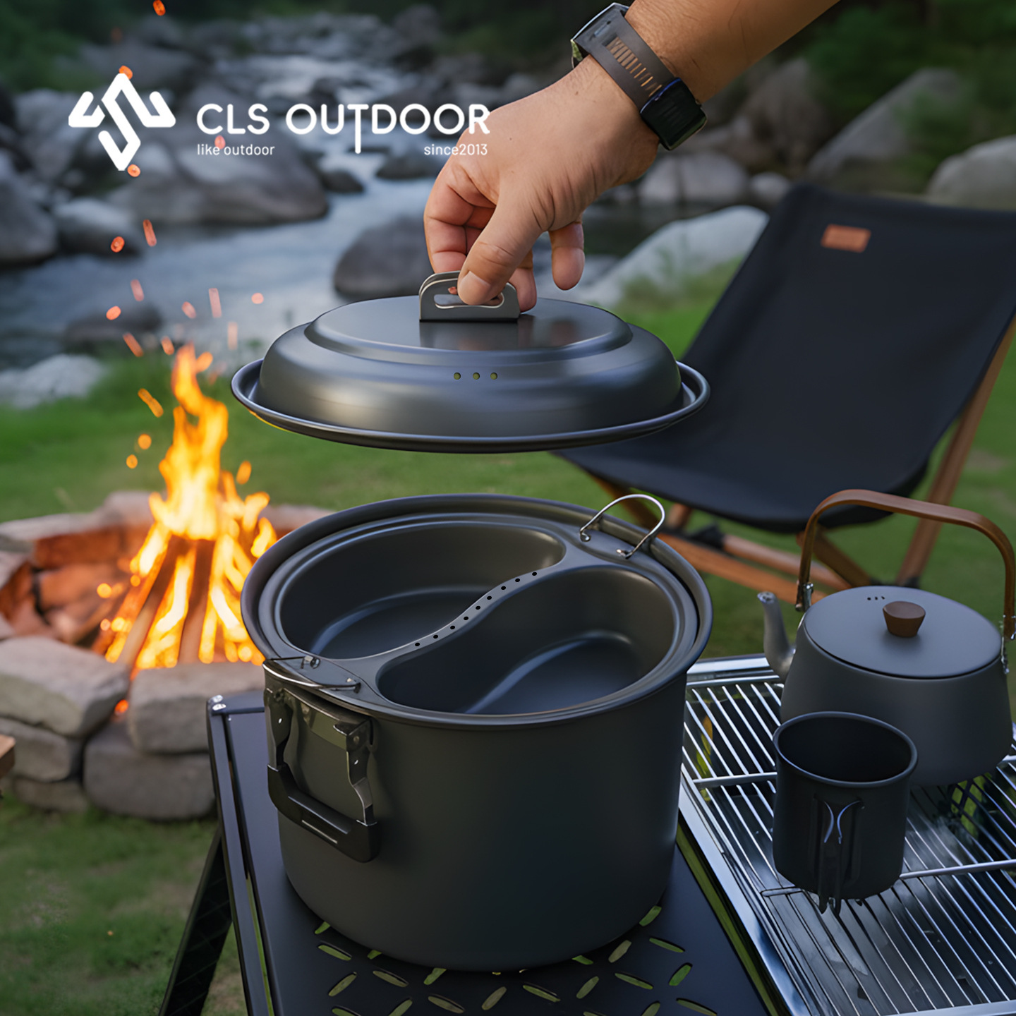 6.5L Large Capacity Mandarin D - مراجعة Camping Cooking Set Large وسعره