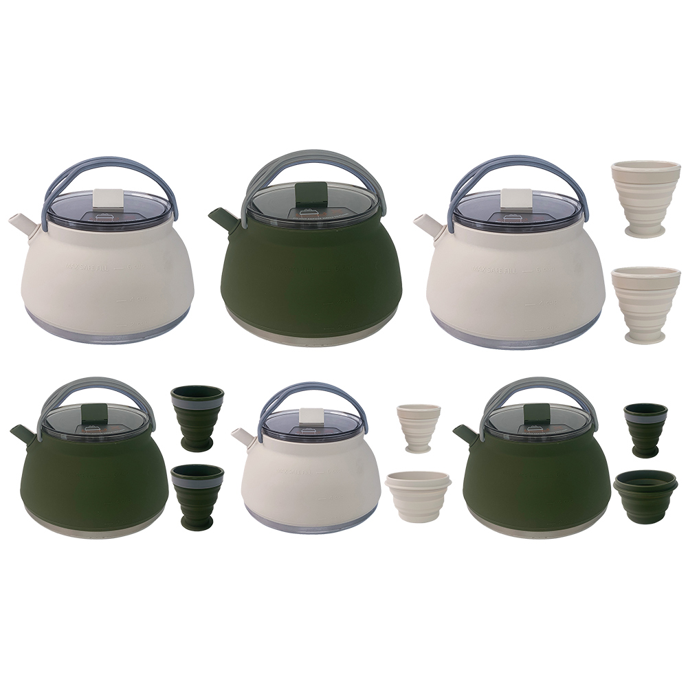 Outdoor Folding Silicone Kettl - مراجعة Camping Cooking Pots And Pans وسعره