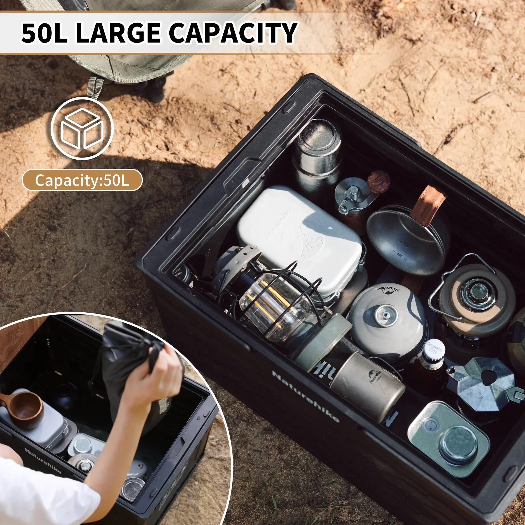 New IGT Table Box 50L Large Ca - مراجعة Camping Cooking Table وسعره