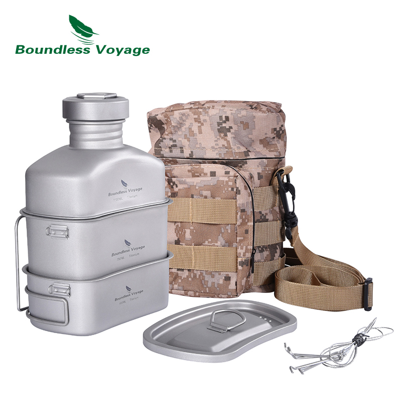 Boundless Voyage Outdoor Milit - مراجعة Mess Kit Titanium وسعره