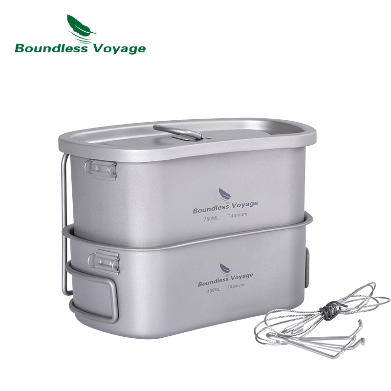 Boundless Voyage Outdoor Milit - مراجعة Mess Kit Titanium وسعره