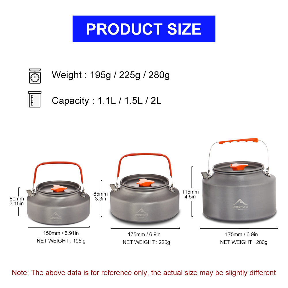 Widesea 1.1L 2L1.5L Camping Wa - مراجعة Camping Cooking Essentials وسعره