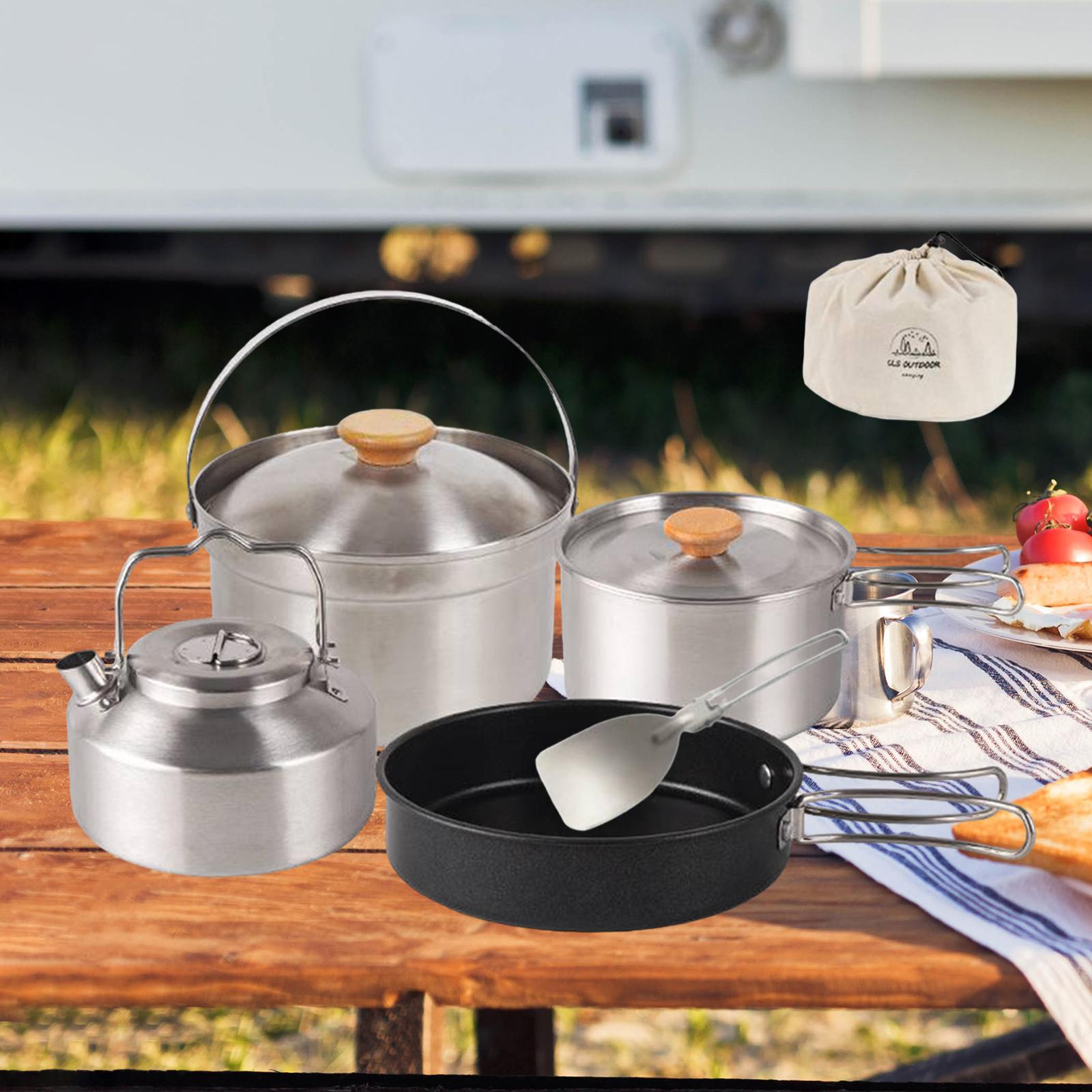 Camping Cookware Cook Gear Por - مراجعة Camping Cooking Set With Kettle وسعره
