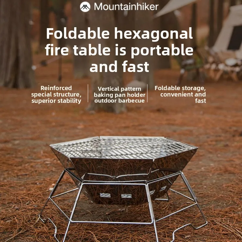 MOUNDAINHIKER Camping BBQ Port - مراجعة Camping Cooking Fire Stove وسعره