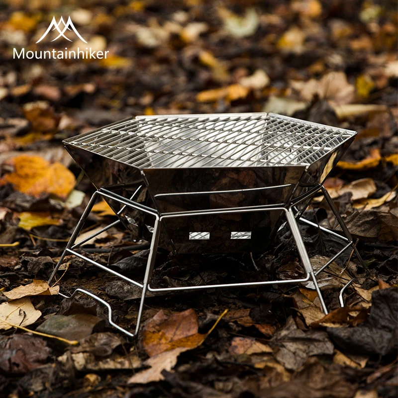 MOUNDAINHIKER Camping BBQ Port - مراجعة Camping Cooking Fire Stove وسعره