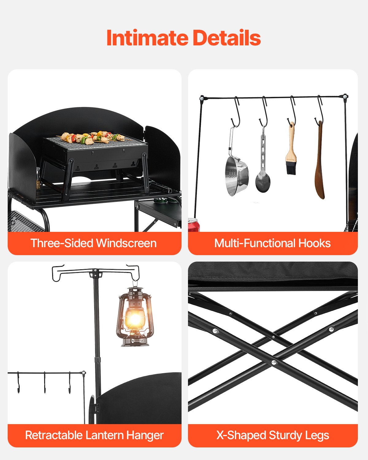 Camping Kitchen Table Portable - مراجعة Camping Cooking Table With Windshield وسعره