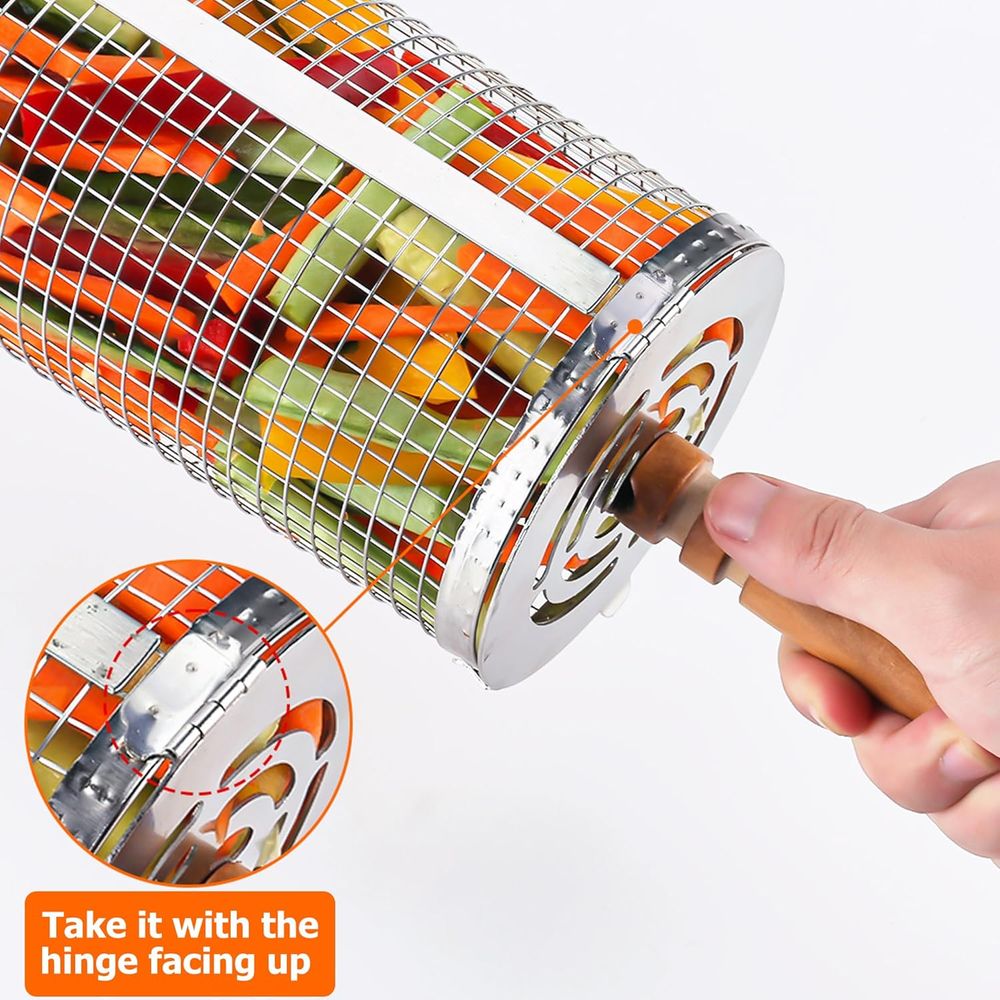 Large Round Stainless Steel Gr - مراجعة Camping Cooking Area وسعره