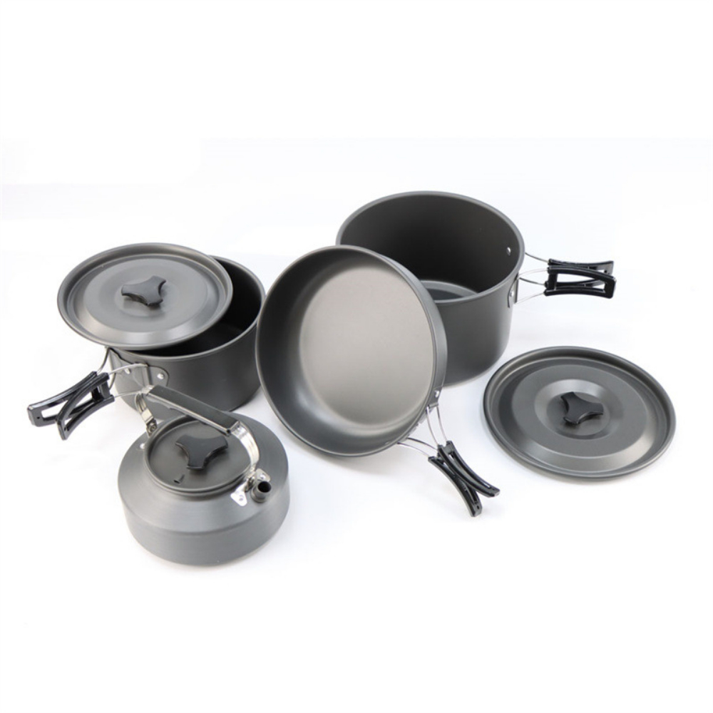 Lightweight Aluminum Alloy Out - مراجعة Camping Cooking Set Large وسعره