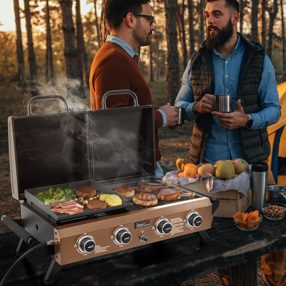 Portable Tabletop Grill amp Gr - مراجعة Camping Cooking Range وسعره