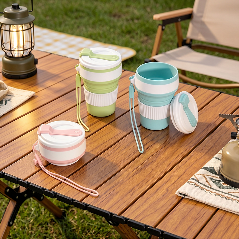 Collapsible Silicone Travel Cu - مراجعة Camping Cooking Mug وسعره