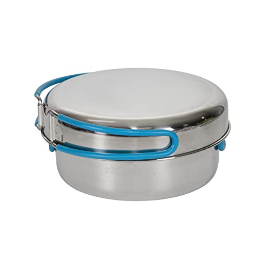 Stainless Steel Camping Cookwa - مراجعة Nesting Camping Cooking Set وسعره