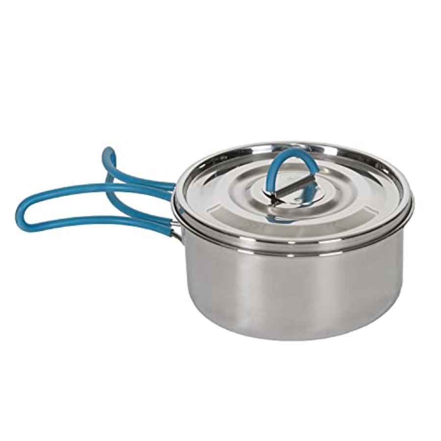 Stainless Steel Camping Cookwa - مراجعة Nesting Camping Cooking Set وسعره