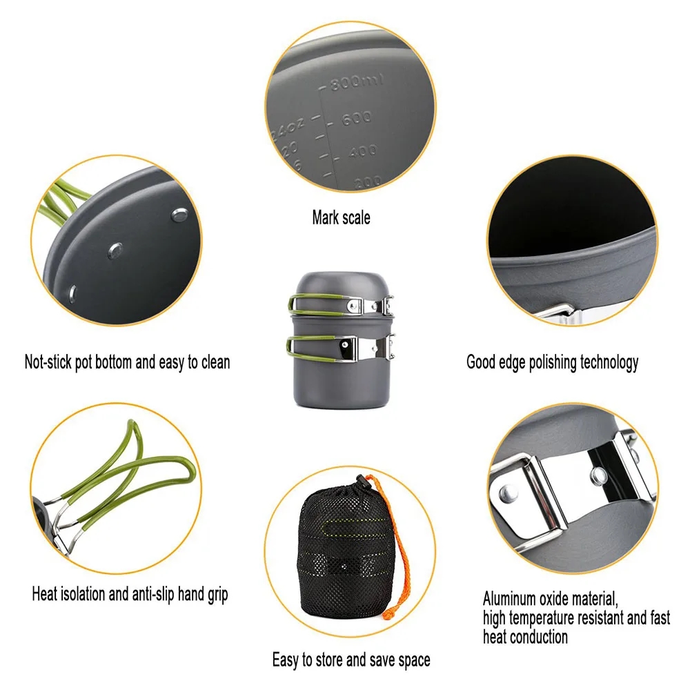 Camping Cookware Mess Kit Ultr - مراجعة Camping Cooking Essentials وسعره