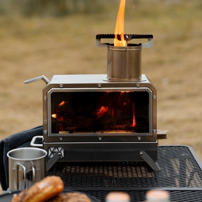 Stainless Steel Square Firewoo - مراجعة Camping Cooking Area وسعره