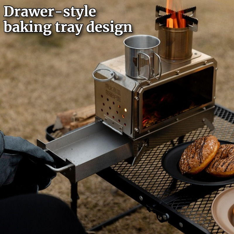 Stainless Steel Square Firewoo - مراجعة Camping Cooking Area وسعره