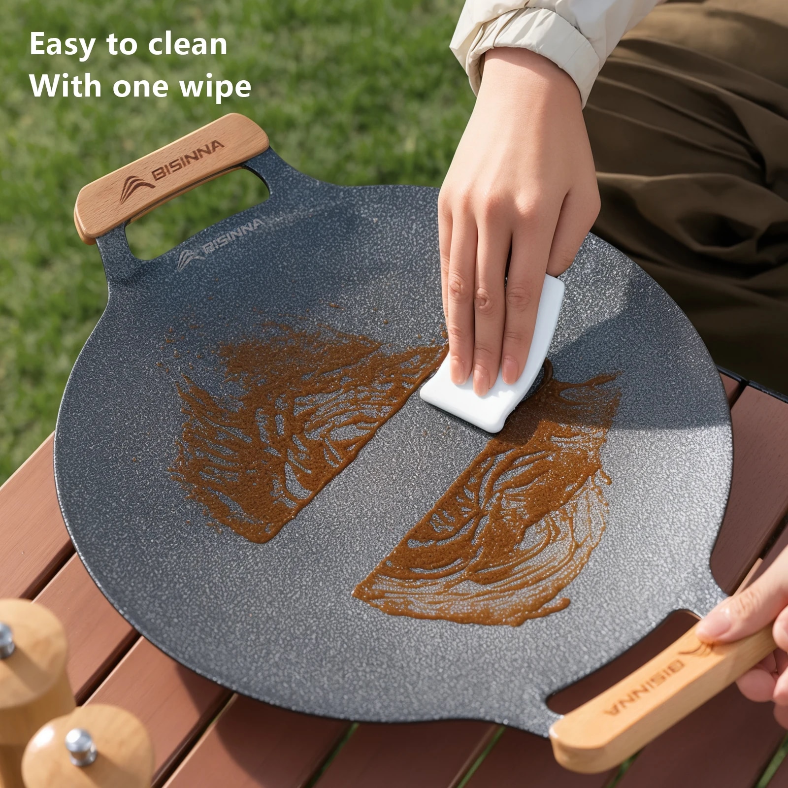 BISINNA 34CM Outdoor BBQ Grill - مراجعة Camping Cooking Plate وسعره