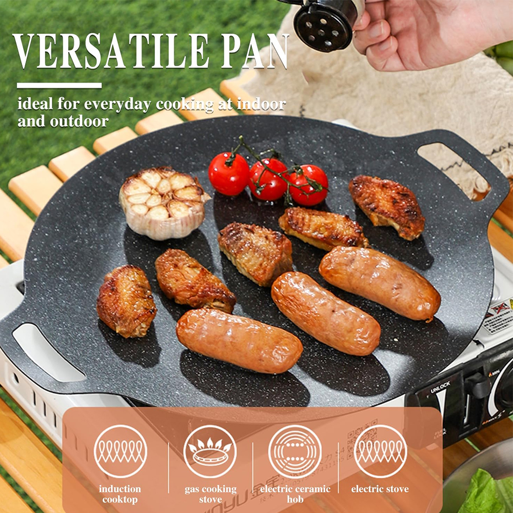Korean BBQ Grill Pan Non-stick - مراجعة Camping Cooking Range وسعره