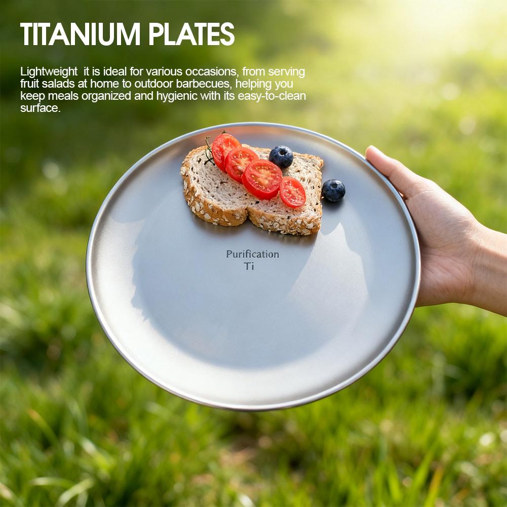 1/2Pcs Titanium Outdoor Campin - مراجعة Camping Cooking Plate وسعره