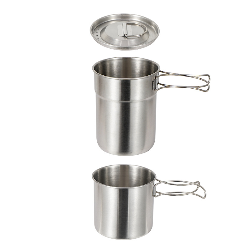 2Pcs/Set Camping Kettle Stainl - مراجعة Camping Cooking Set With Kettle وسعره