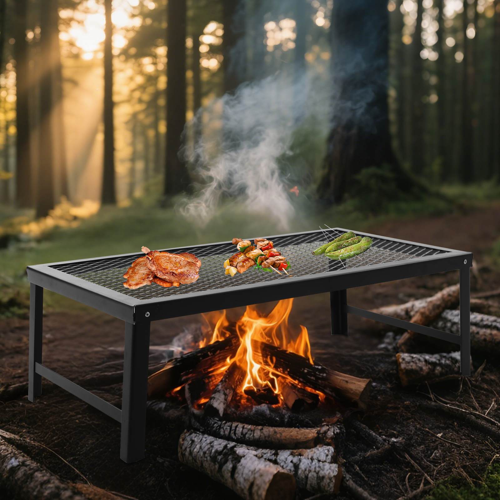 Portable Foldable Camping Gril - مراجعة Camping Cooking Grill وسعره