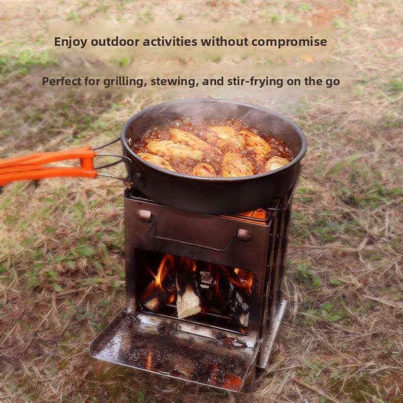 Portable Outdoor Camping BBQ S - مراجعة Camping Cooking Fire Stove وسعره