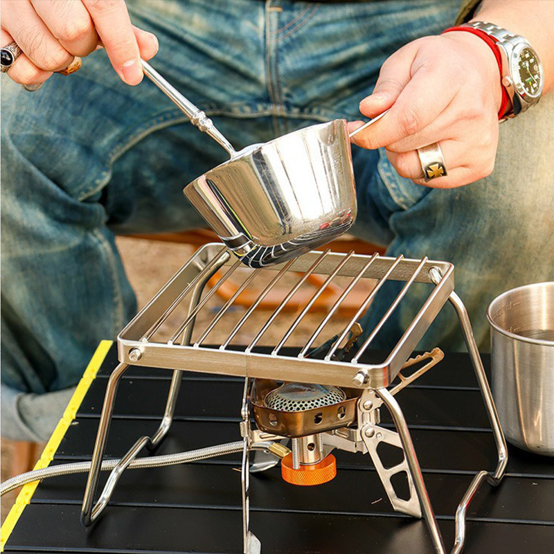 Stainless Steel Stove Stand Ca - مراجعة Camping Cooking Backpack وسعره