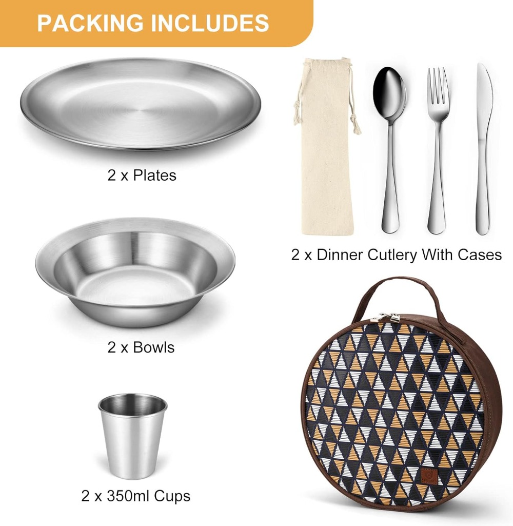 Stainless Steel Camping Mess K - مراجعة Camping Cooking Backpack وسعره