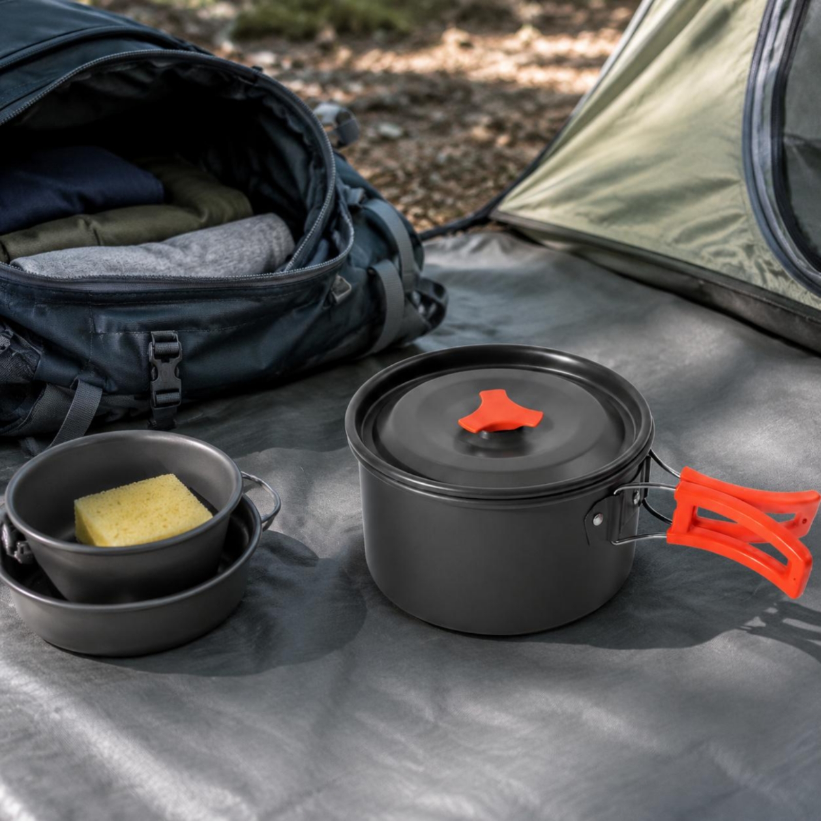 Camping Pot Set Nesting Design - مراجعة Nesting Camping Cooking Set وسعره