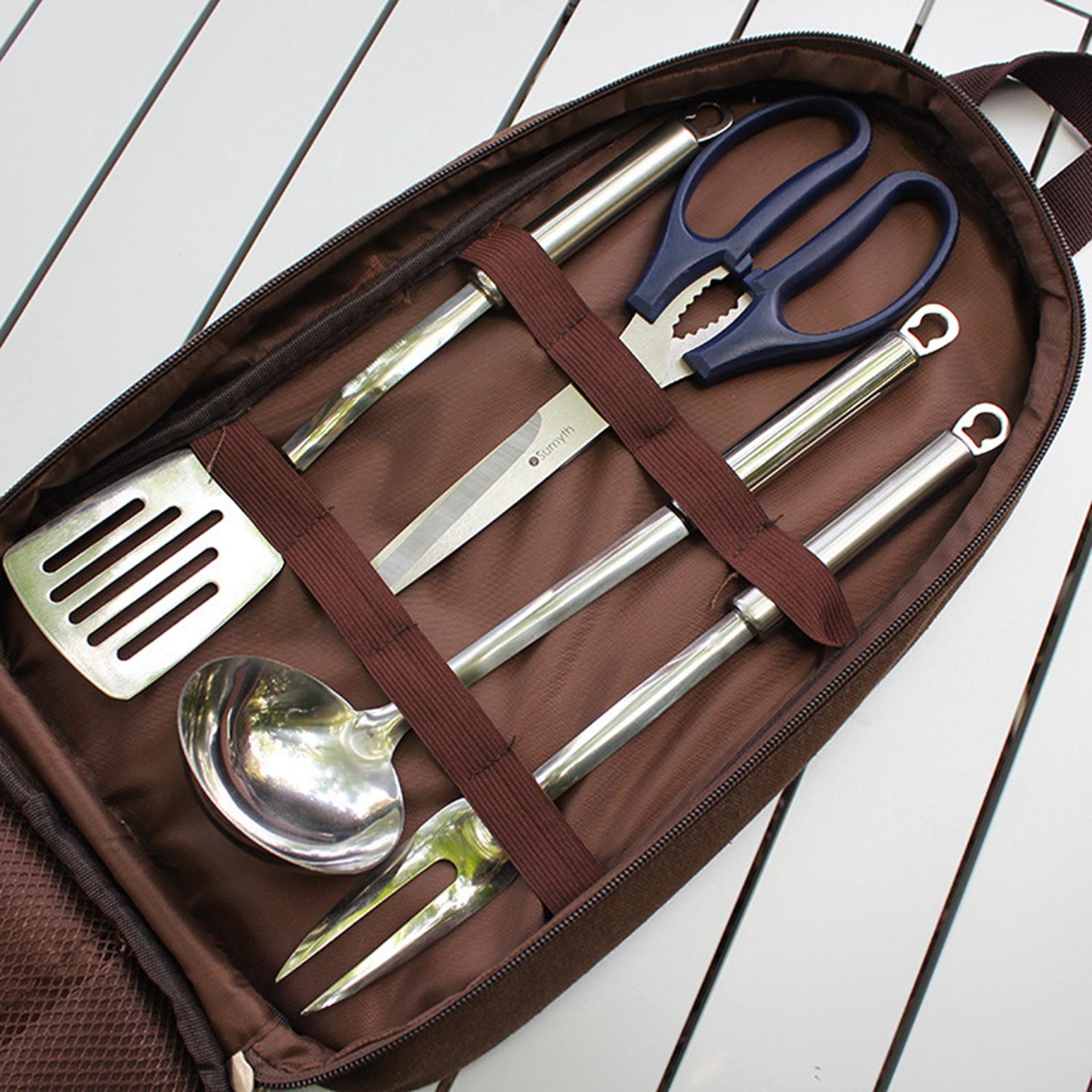 7pcs Camping Kitchen Utensil S - مراجعة Camping Cooking Backpack وسعره