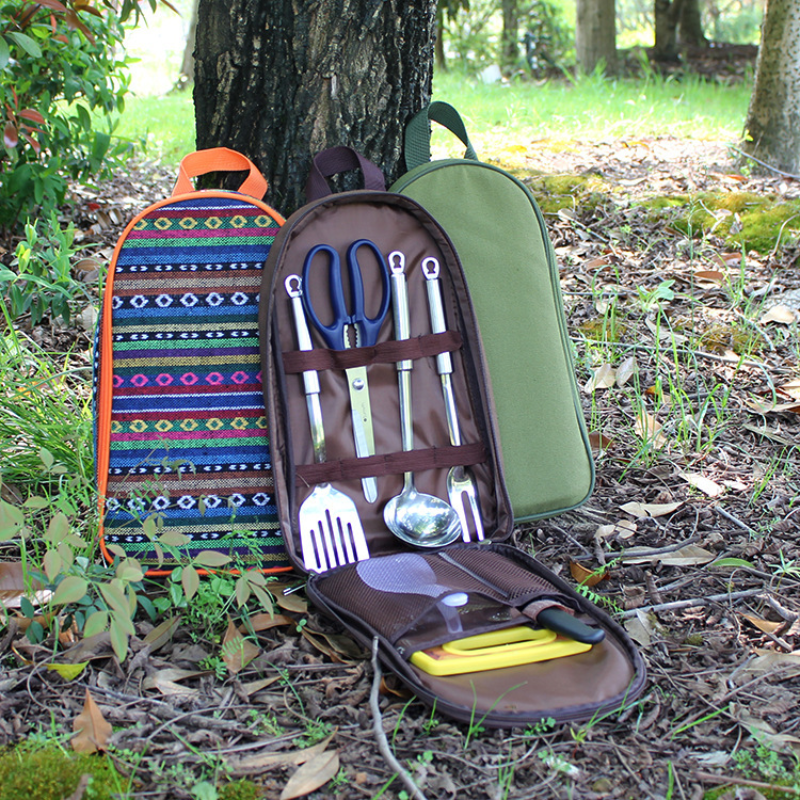 7pcs Camping Kitchen Utensil S - مراجعة Camping Cooking Backpack وسعره