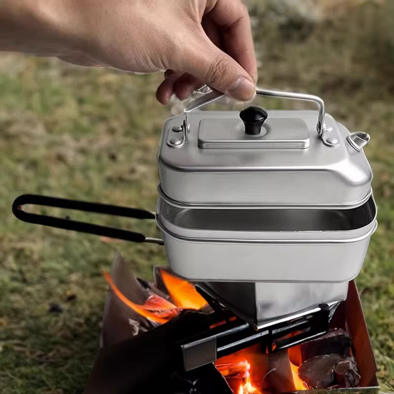 Ultralight Portable Picnic Cam - مراجعة Camping Cooking Set With Kettle وسعره