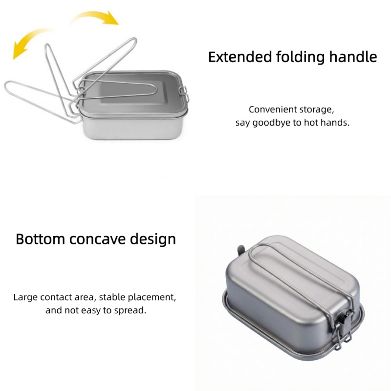 Titanium Lunch Box with Lid an - مراجعة Mess Kit Titanium وسعره