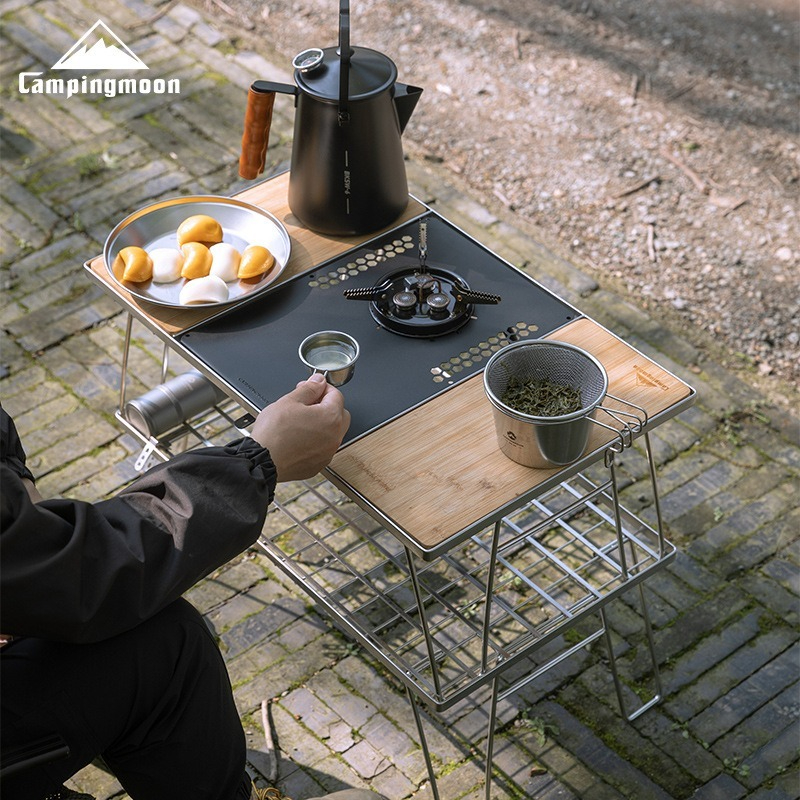 CK-3650-T38 CAMPINGMOON-ITG Te - مراجعة Camping Cooking Rack وسعره