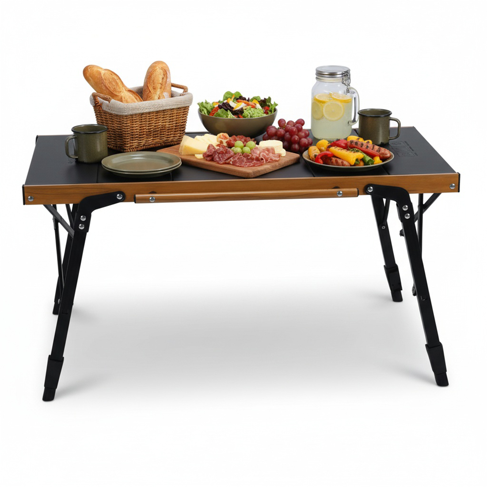 Portable Camping Table with St - مراجعة Camping Cooking Table وسعره