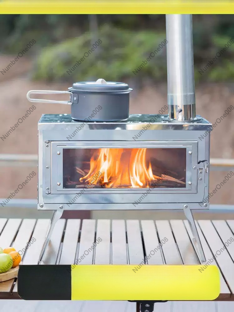 Portable Stainless Steel Wood  - مراجعة Camping Cooking Fire Stove وسعره