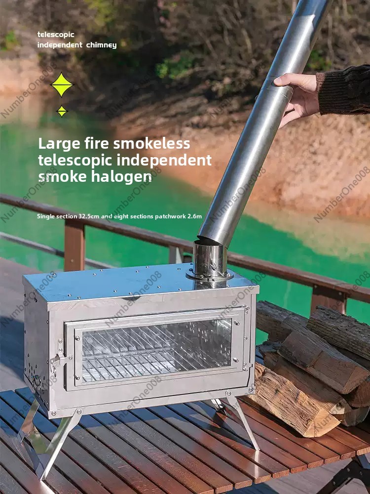 Portable Stainless Steel Wood  - مراجعة Camping Cooking Fire Stove وسعره