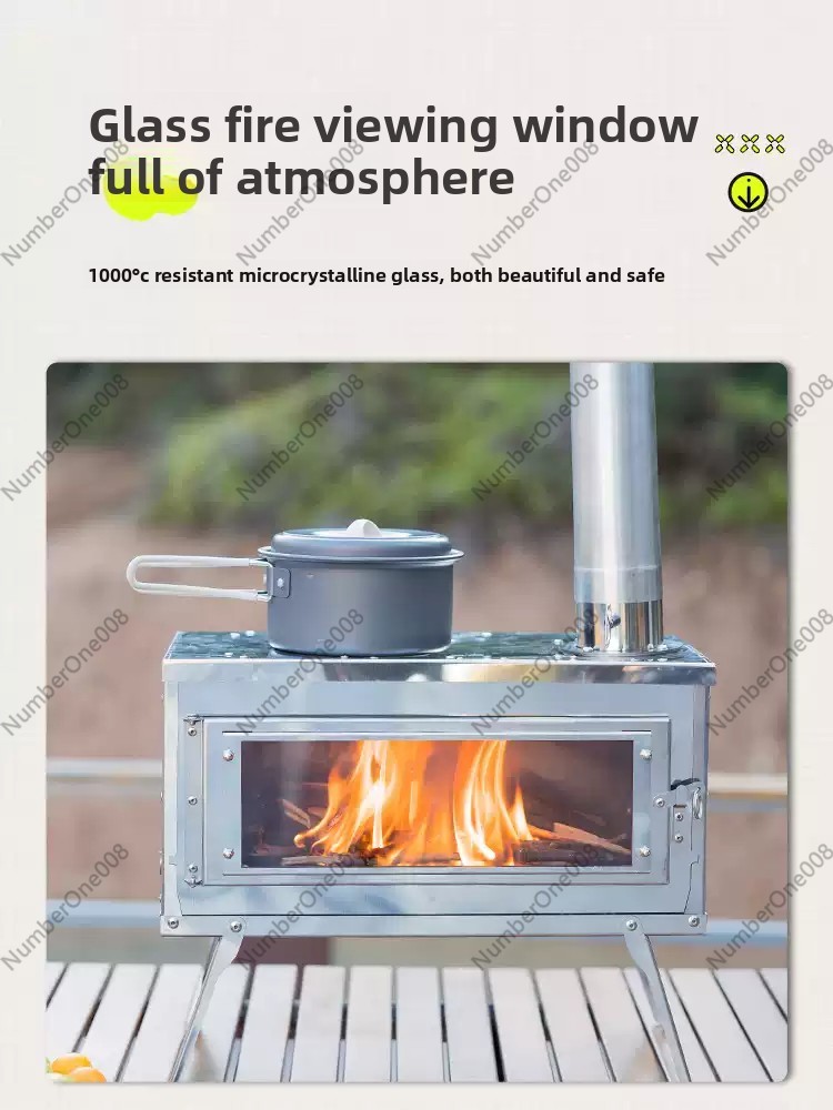 Portable Stainless Steel Wood  - مراجعة Camping Cooking Fire Stove وسعره