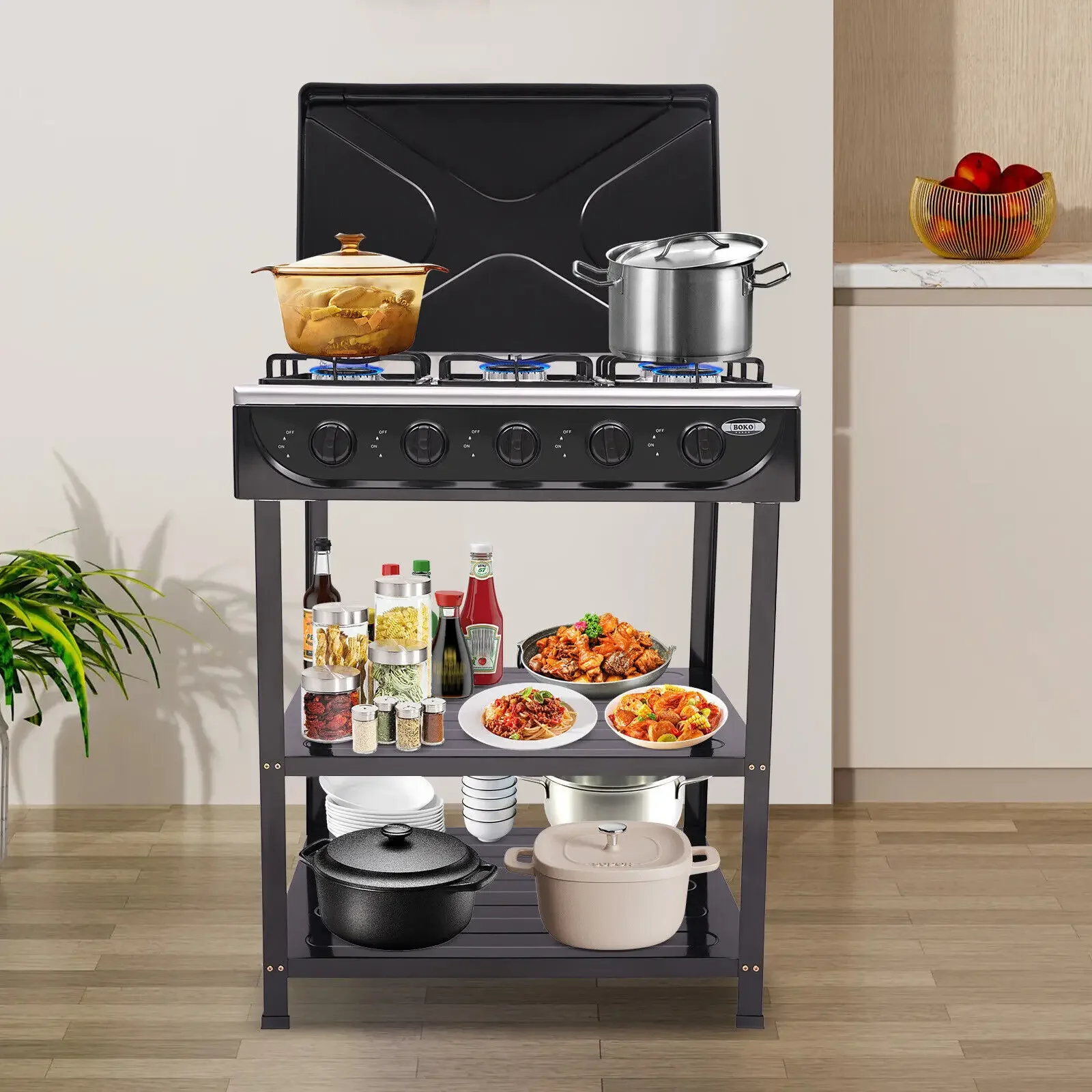 5 Burner Natural Gas Stove 12. - مراجعة Camping Cooking Range وسعره