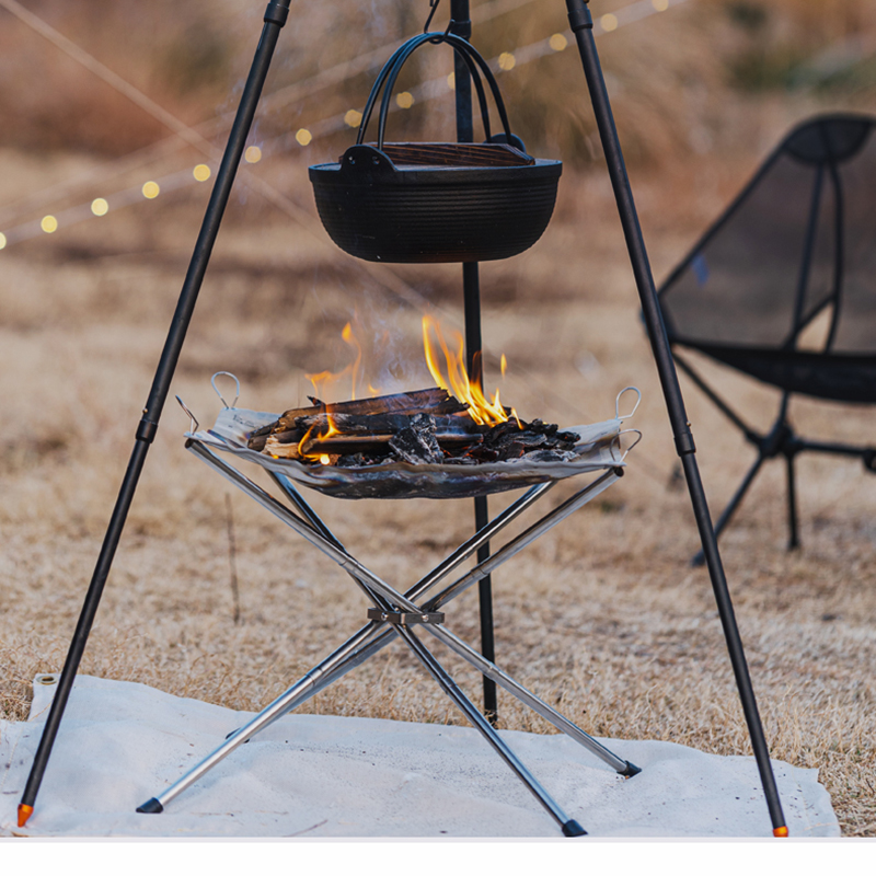 Camping Grills Firewood Stove  - مراجعة Camping Cooking Fire Stove وسعره