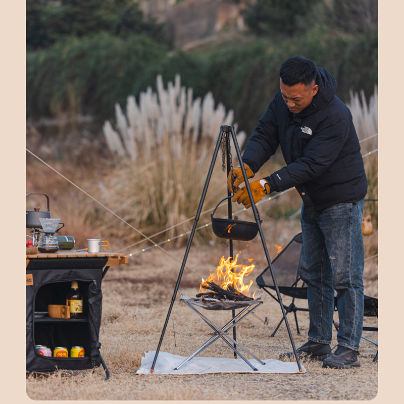 Camping Grills Firewood Stove  - مراجعة Camping Cooking Fire Stove وسعره